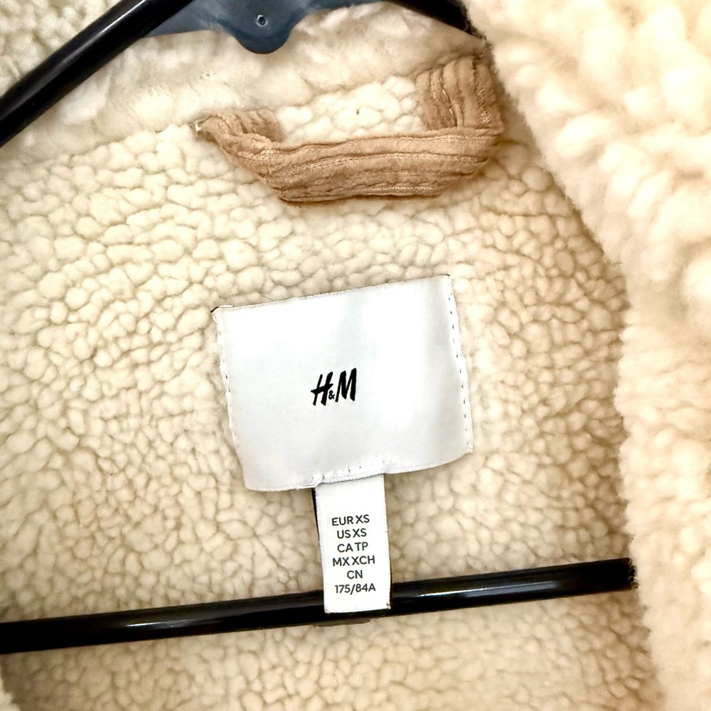 Men’s XS H&M Teddy Lined Sherpa Corduroy Jacket - Picture 6 of 11